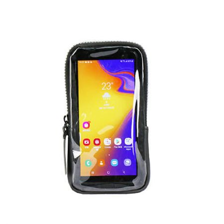 Оптовая компактная сумка для мобильного телефона с прозрачной панелью - Сумка для мотоцикла с сенсорным экраном для GPS-навигатора и держателем на магните, клипсой на поясе, несколько способов ношения.